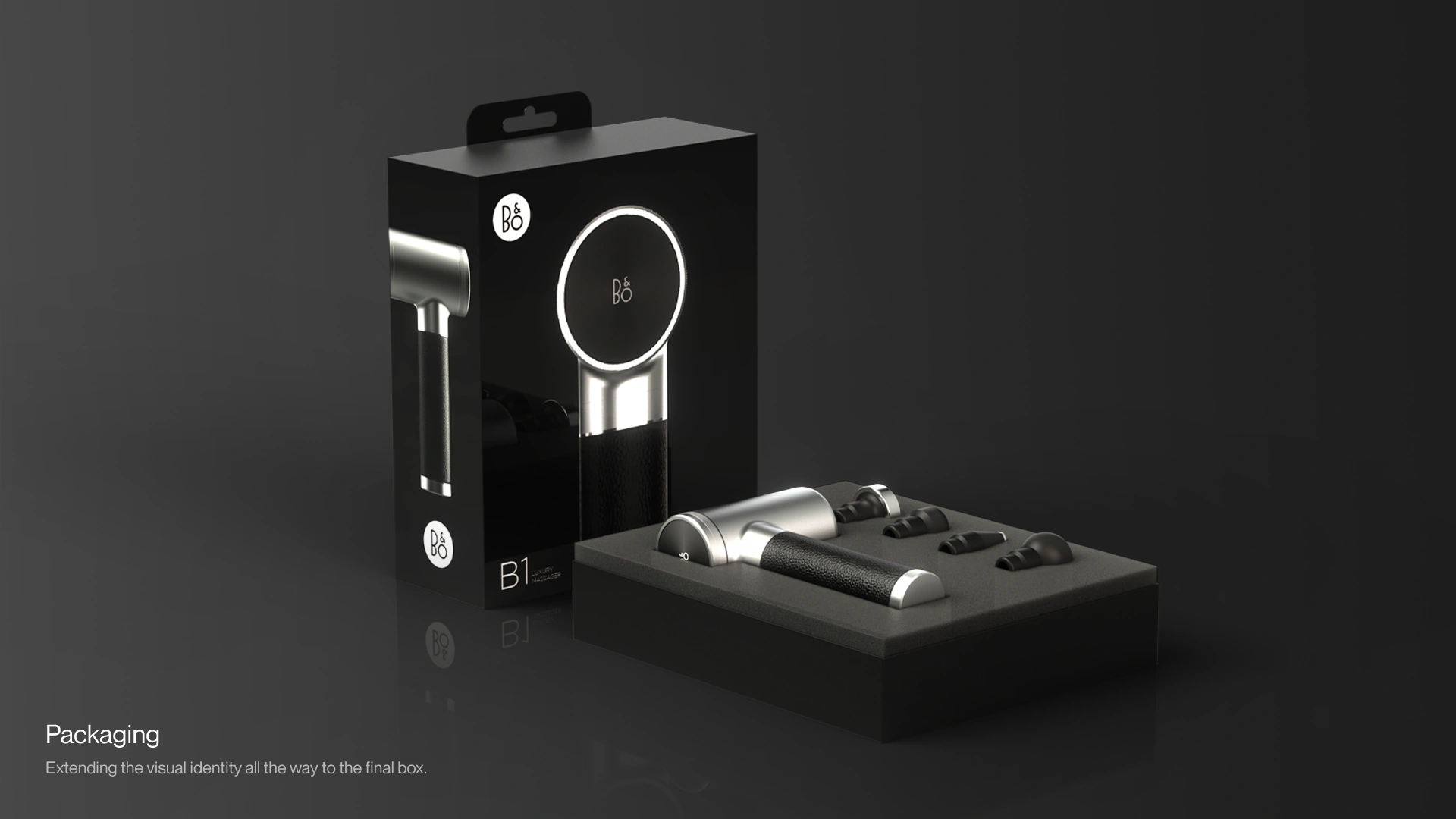 Concept design of massage gun for Bang & Olufsen — Case Study Showcase by Nejc Ovnik (Neits)