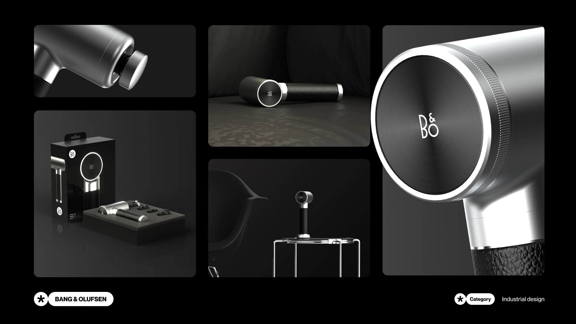 Concept design of massage gun for Bang & Olufsen — Case Study Showcase by Nejc Ovnik (Neits)