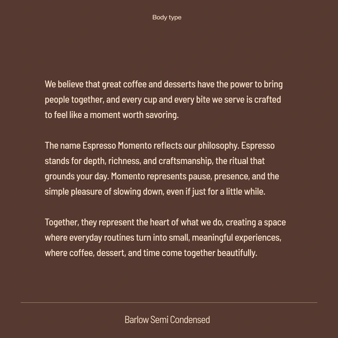 Café branding & visual identity for Espresso Momento: Finding the right amount of personality by Nejc Ovnik (NEITS)