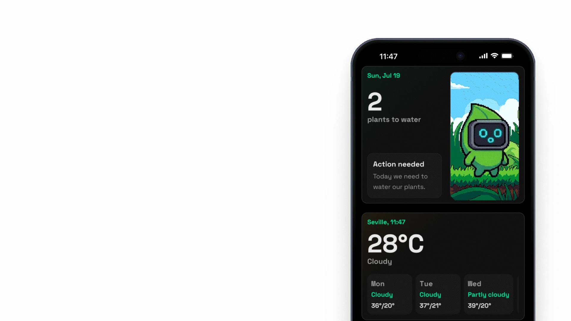 Mossumi plant care app design and development: Project hero by Nejc Ovnik (NEITS)