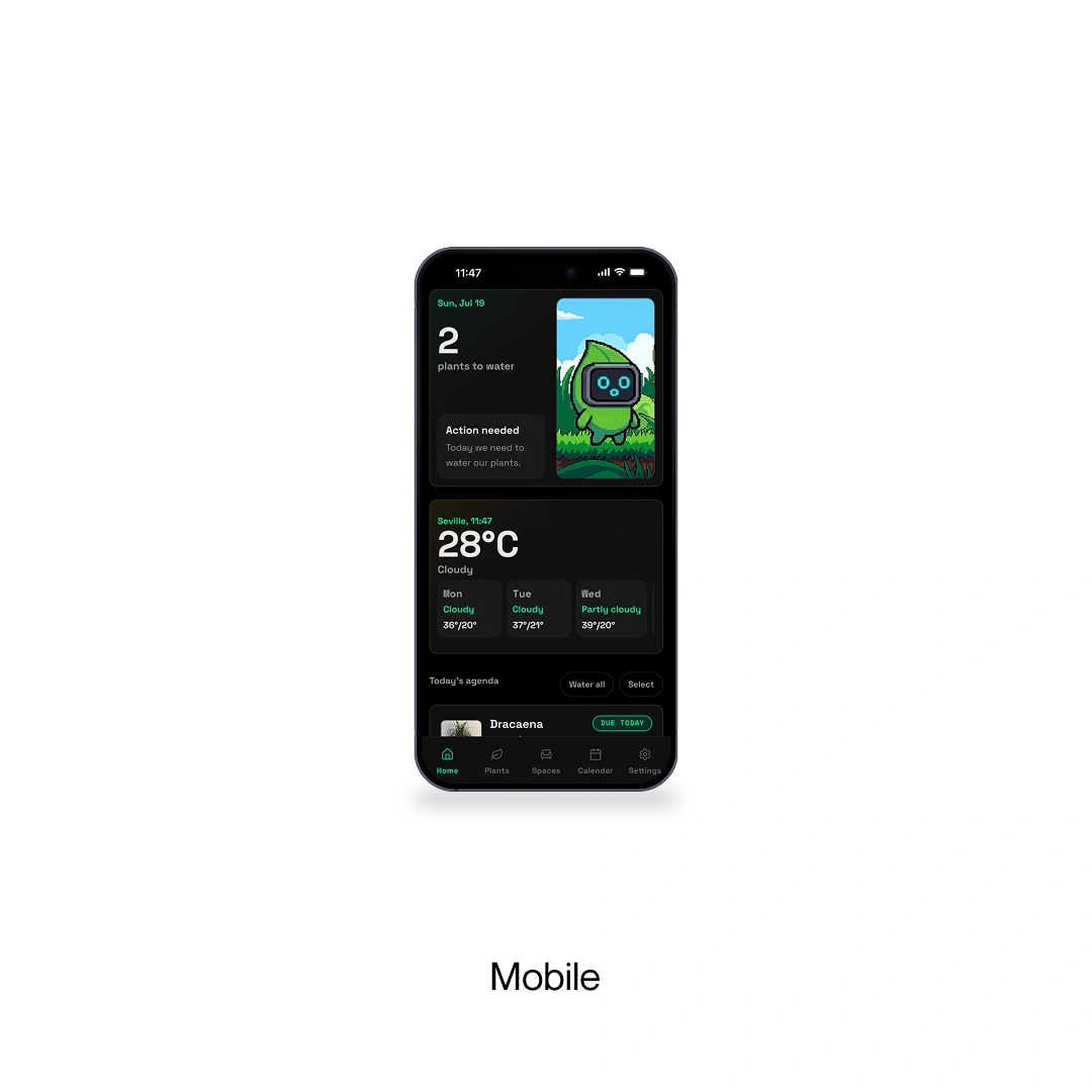 Mossumi plant care app design and development: Working across different devices by Nejc Ovnik (NEITS)