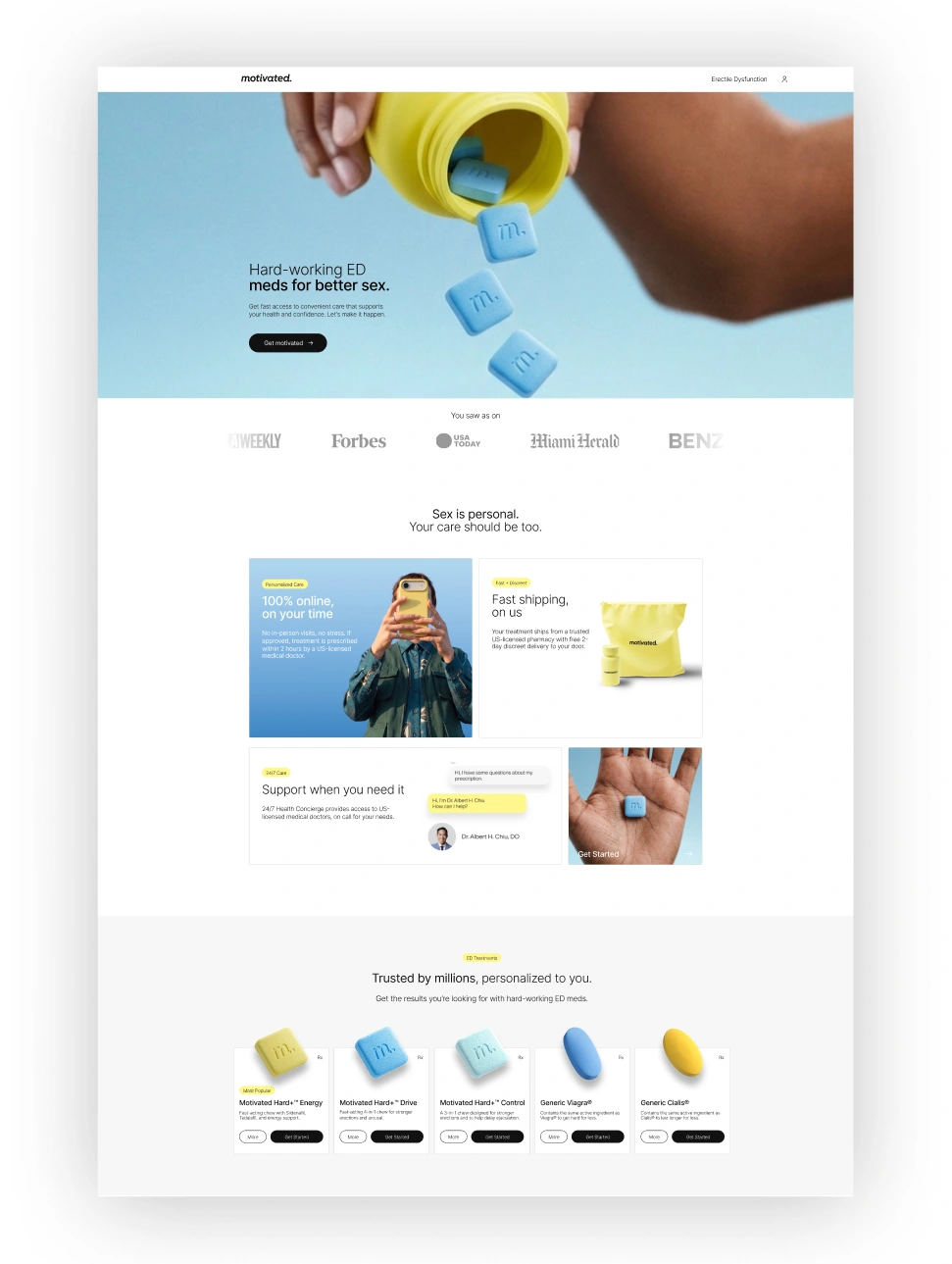 Meta advertising campaign materials for Motivated: Carrying the ads onto the landing page by Nejc Ovnik (NEITS)