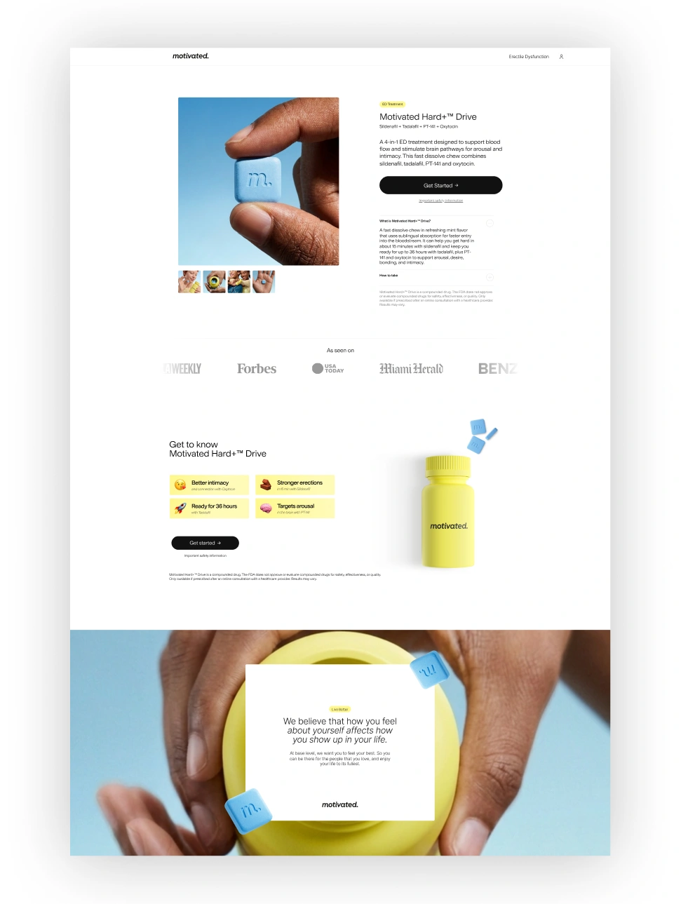 Meta advertising campaign materials for Motivated: Carrying the ads onto the landing page by Nejc Ovnik (NEITS)