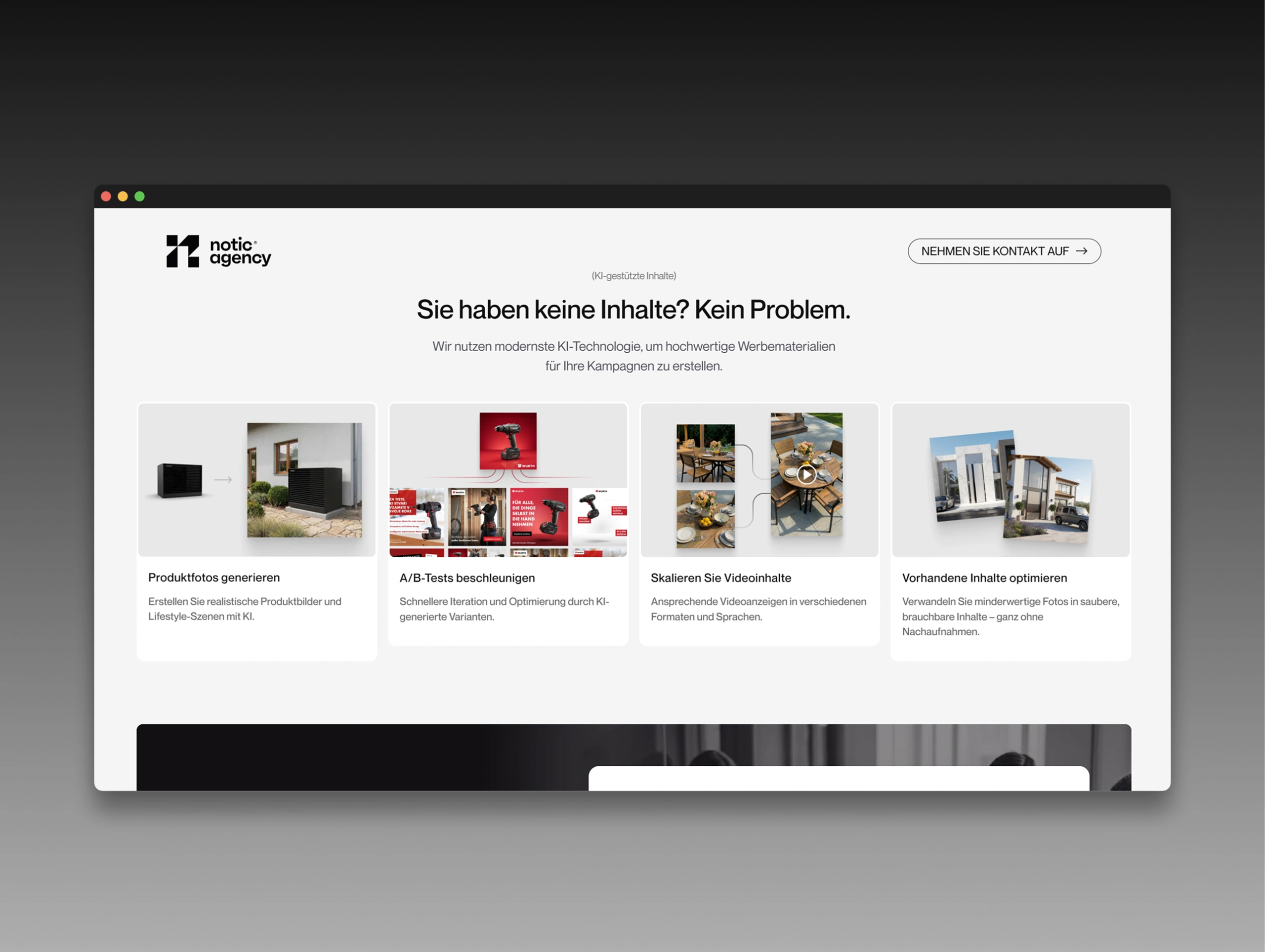 Designing B2B lead generation landing pages for Notic Agency — Case Study Showcase by Nejc Ovnik (Neits)
