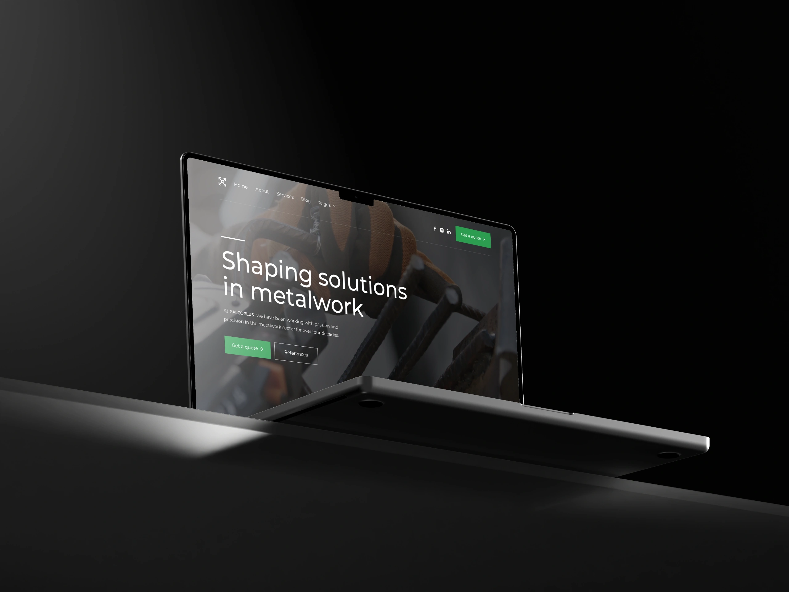 Visual identity redesign for a metal carpentry SALCOPLUS — Hero Banner by Nejc Ovnik (Neits)